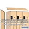 Salsbury Industries Wardrobe Locker, 45" W, 21" D, 76" H, (3) Wide, (6) Openings, Maple 27361MAP - alternate 7